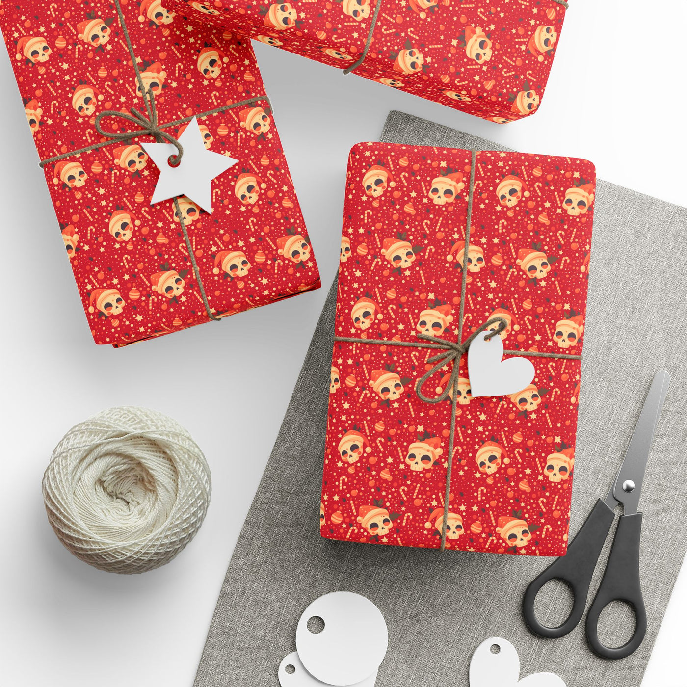 Holiday Skull Wrapping Papers