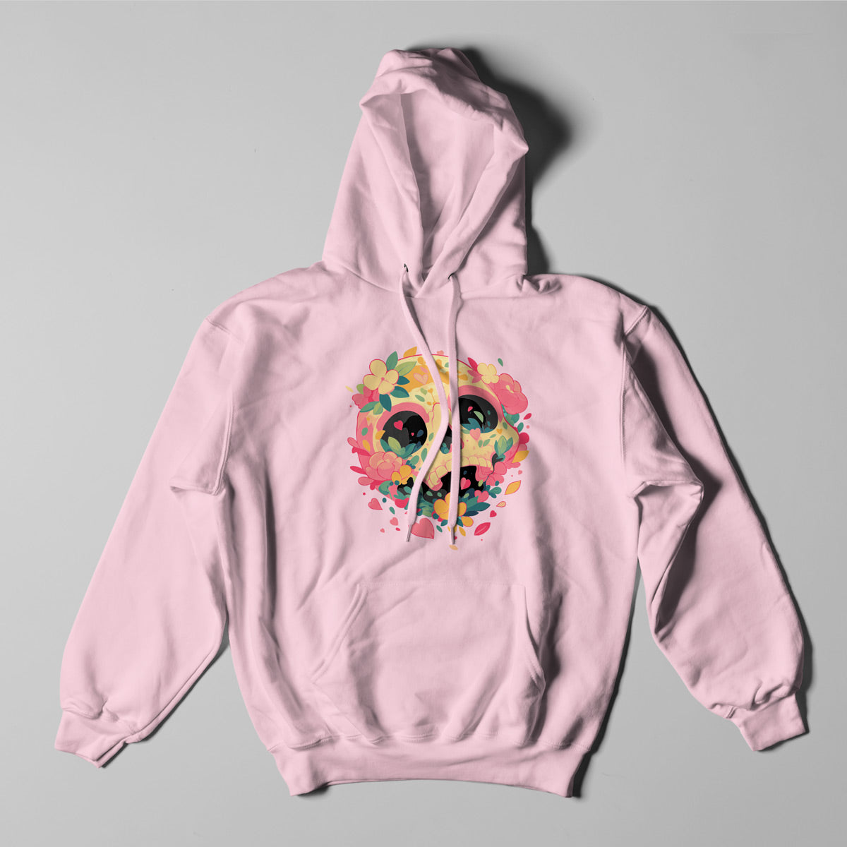 Atlas & Scout - Skull & Flowers Heavyweight Pullover Hoodie