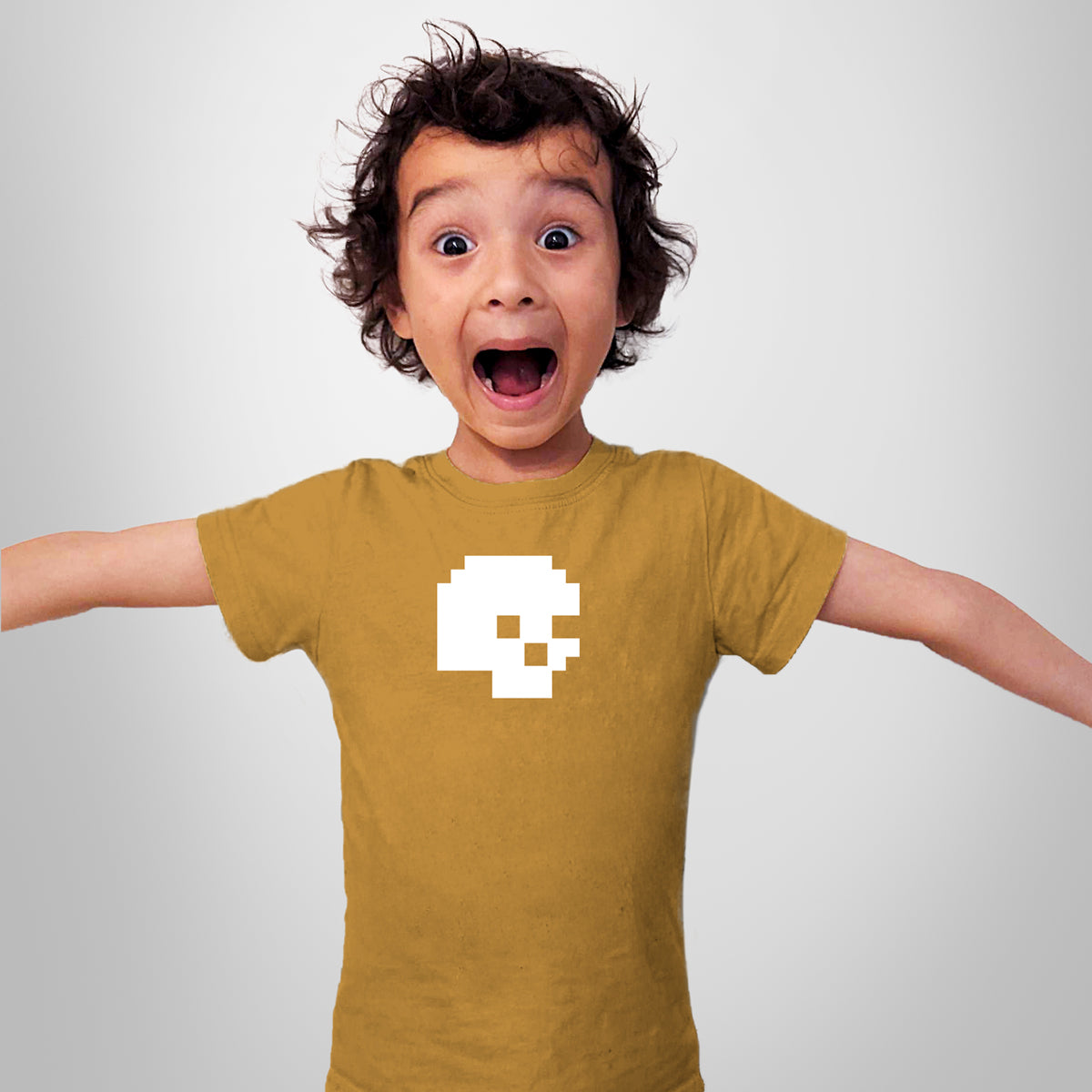 A&S - Pixel Skull Youth Jersey Tee