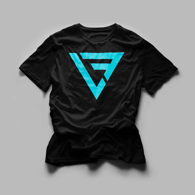 LinezFadeD - Blue Logo Premium Crew T-shirt