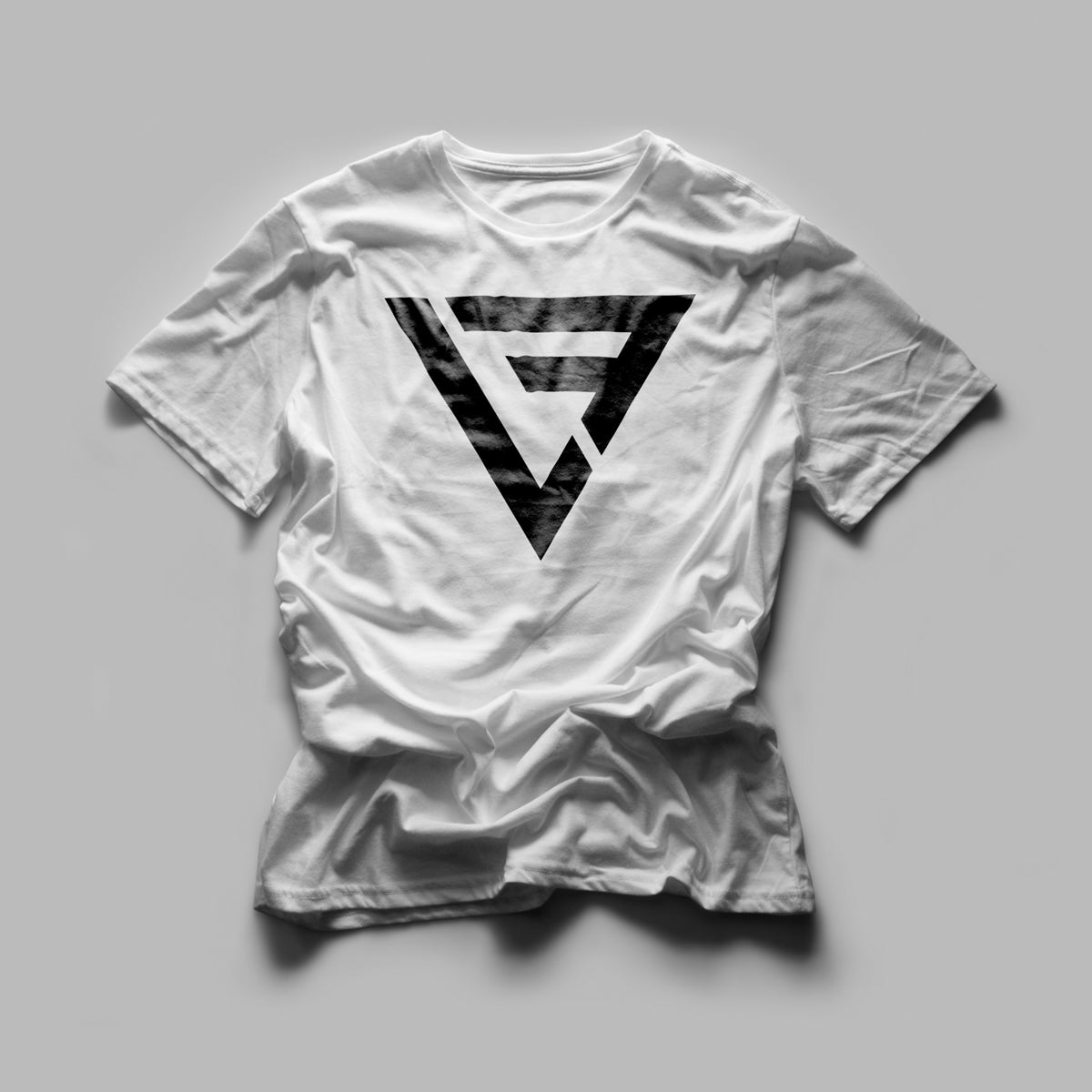 LinezFadeD - Black and White Premium Crew T-shirt